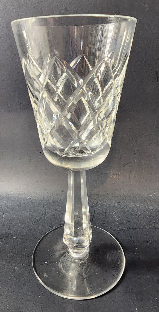 Signed Galway crystal Obrien wine glass Crystal older Hand cut