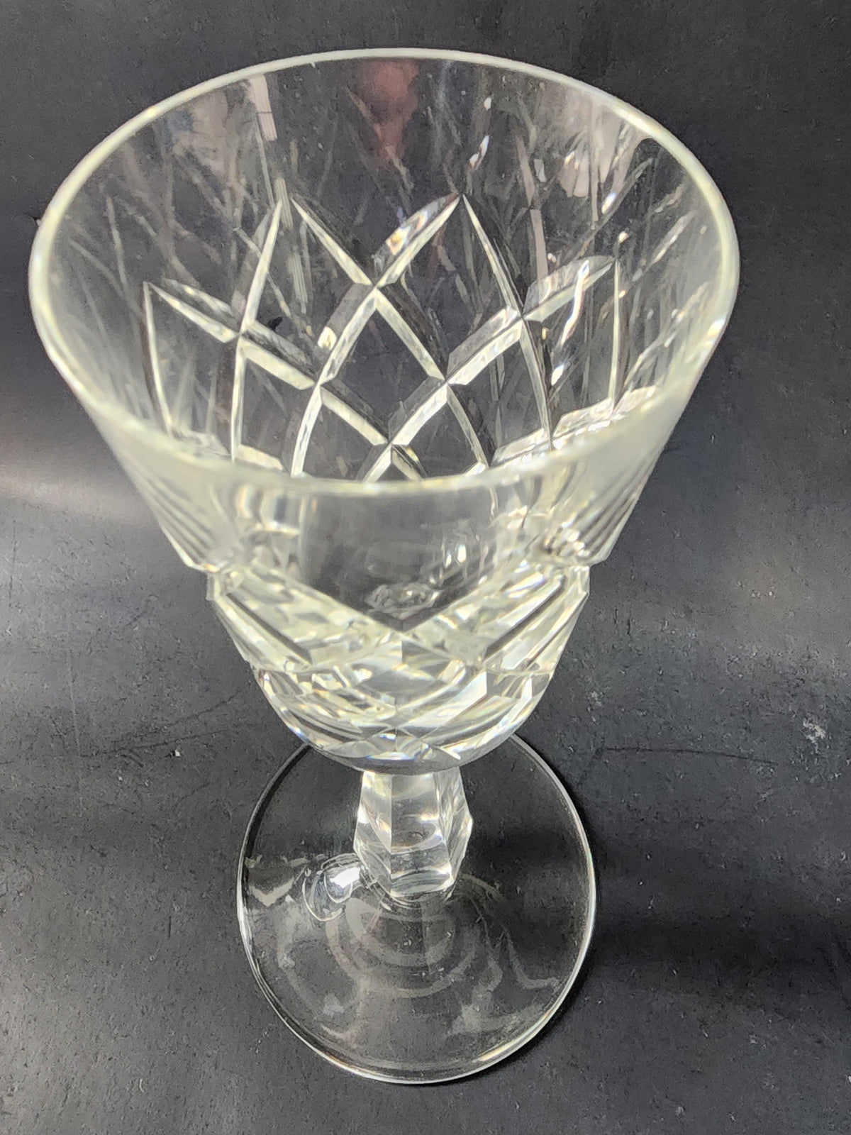 Signed Galway crystal Obrien wine glass Crystal older Hand cut