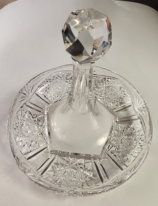 ABP American Brilliant Period hand Cut Glass stick dish