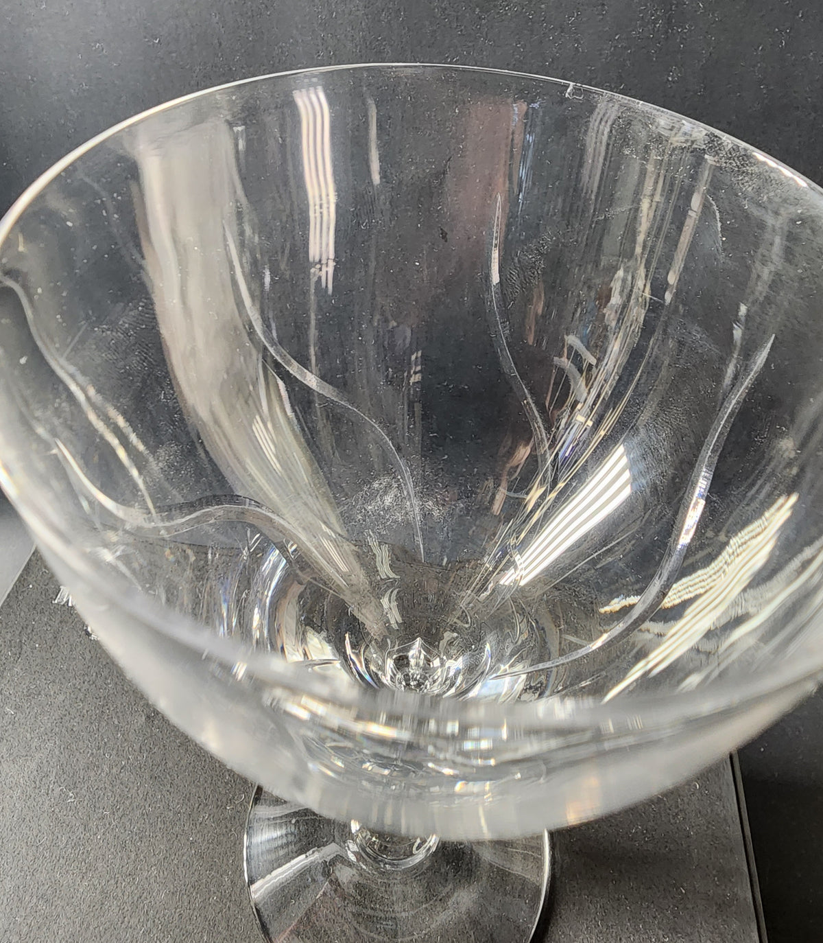 Fostoria Chapel Bells 888 pattern cut glass goblet