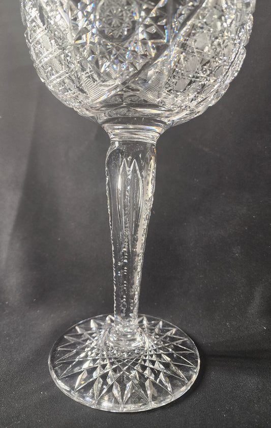 American Brilliant Period Cut Glass compote, Antique asp1