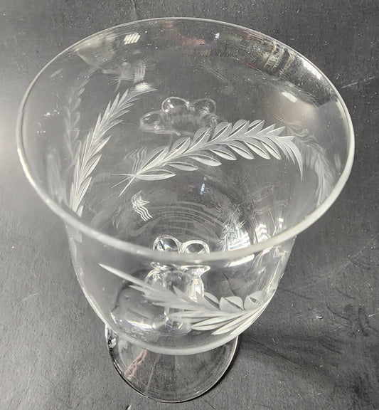 Lenox Cut glass LC1 goblet Crystal Made in USA Mt Pleasant PA mouth blown
