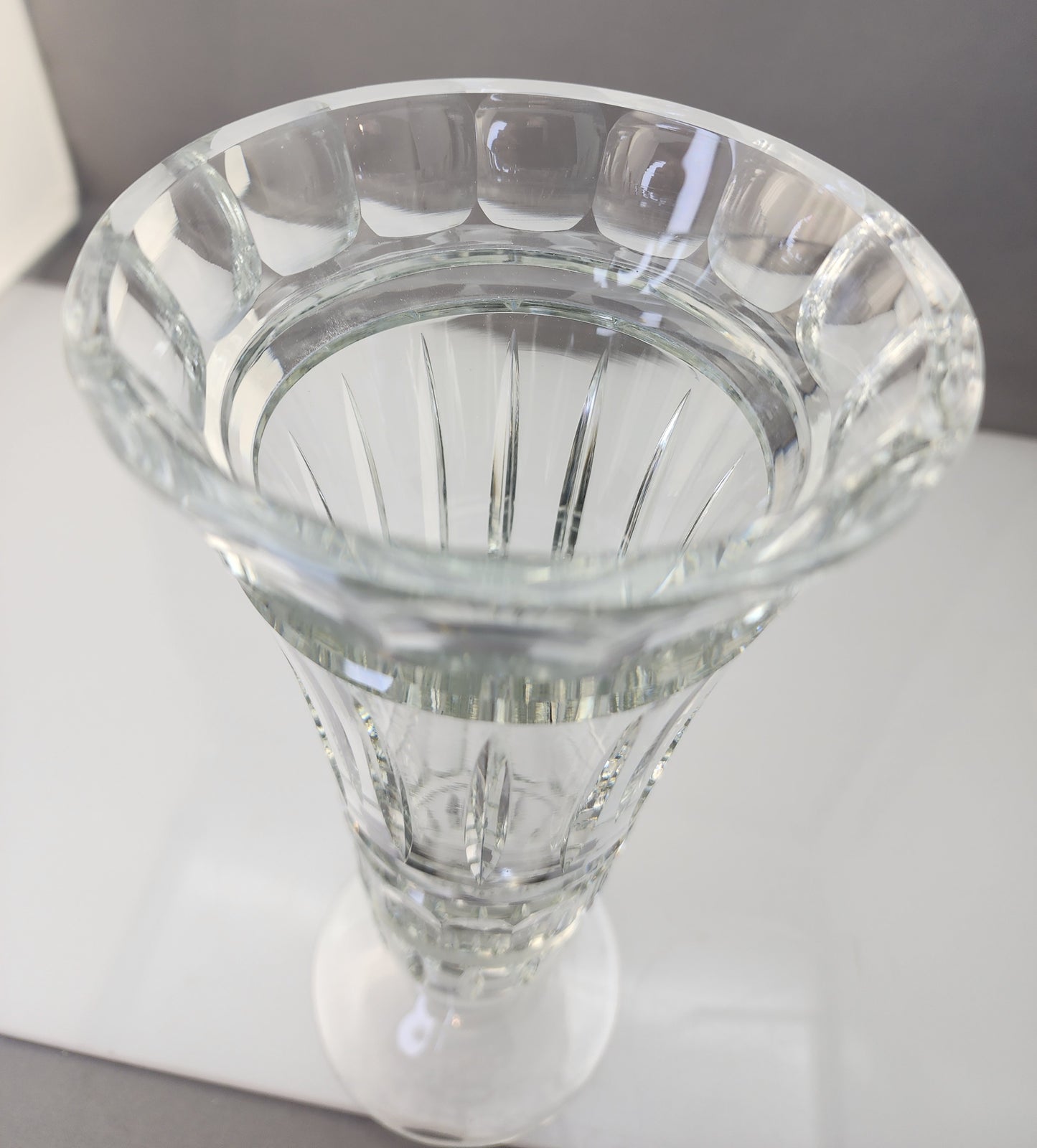 ORourke Hand cut glass vase flared