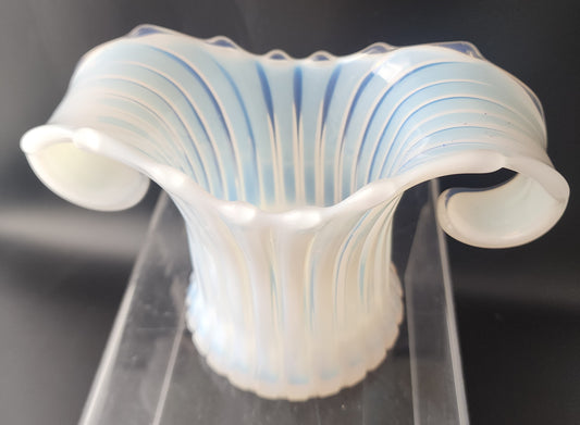 Fostoria open handle glass vase