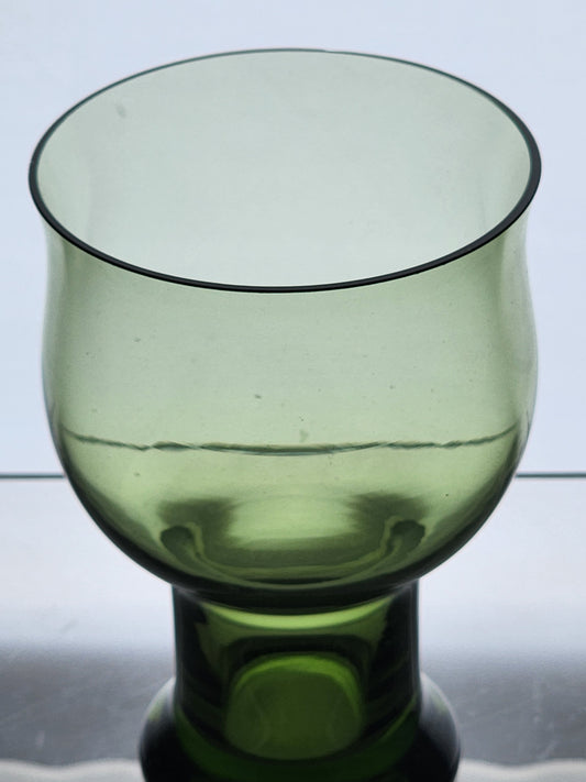 Lenox tall green clarion Crystal Made in USA Mt Pleasant PA