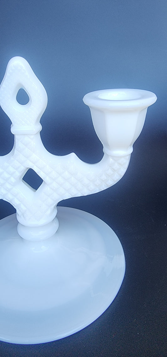 Westmoreland milk Glass candle holder