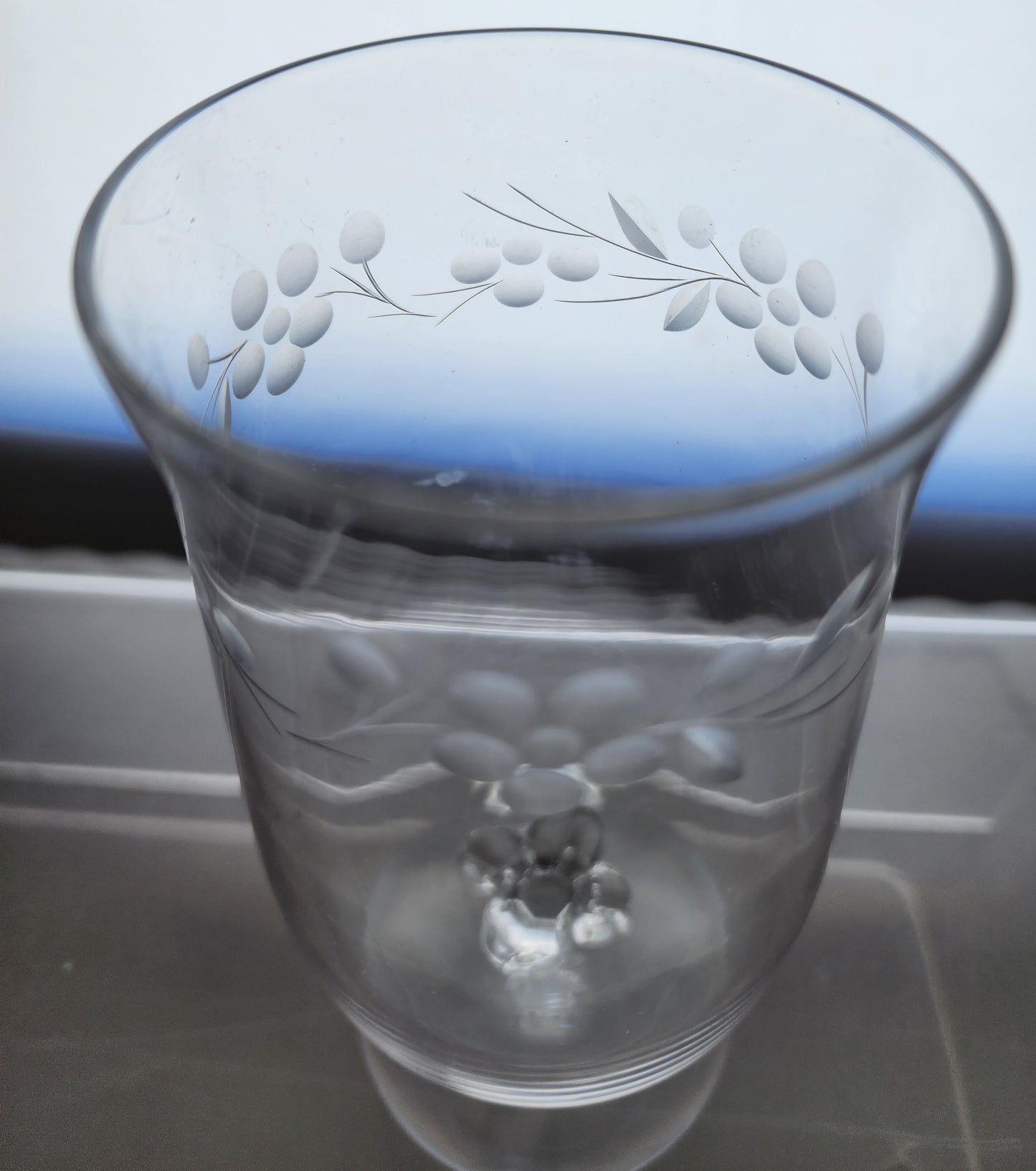 4 piece Lenox Cut glass Spring Forest beverage Crystal Made in USA BRE6
