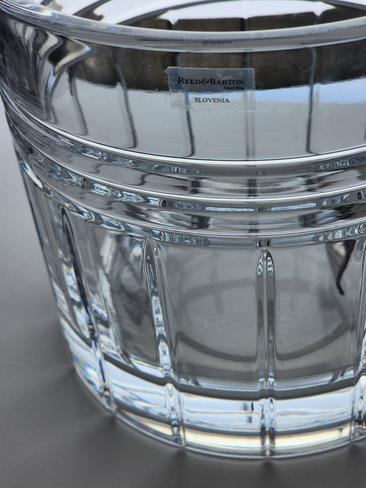 Signed Reed & Barton Glass ice tub , crystal