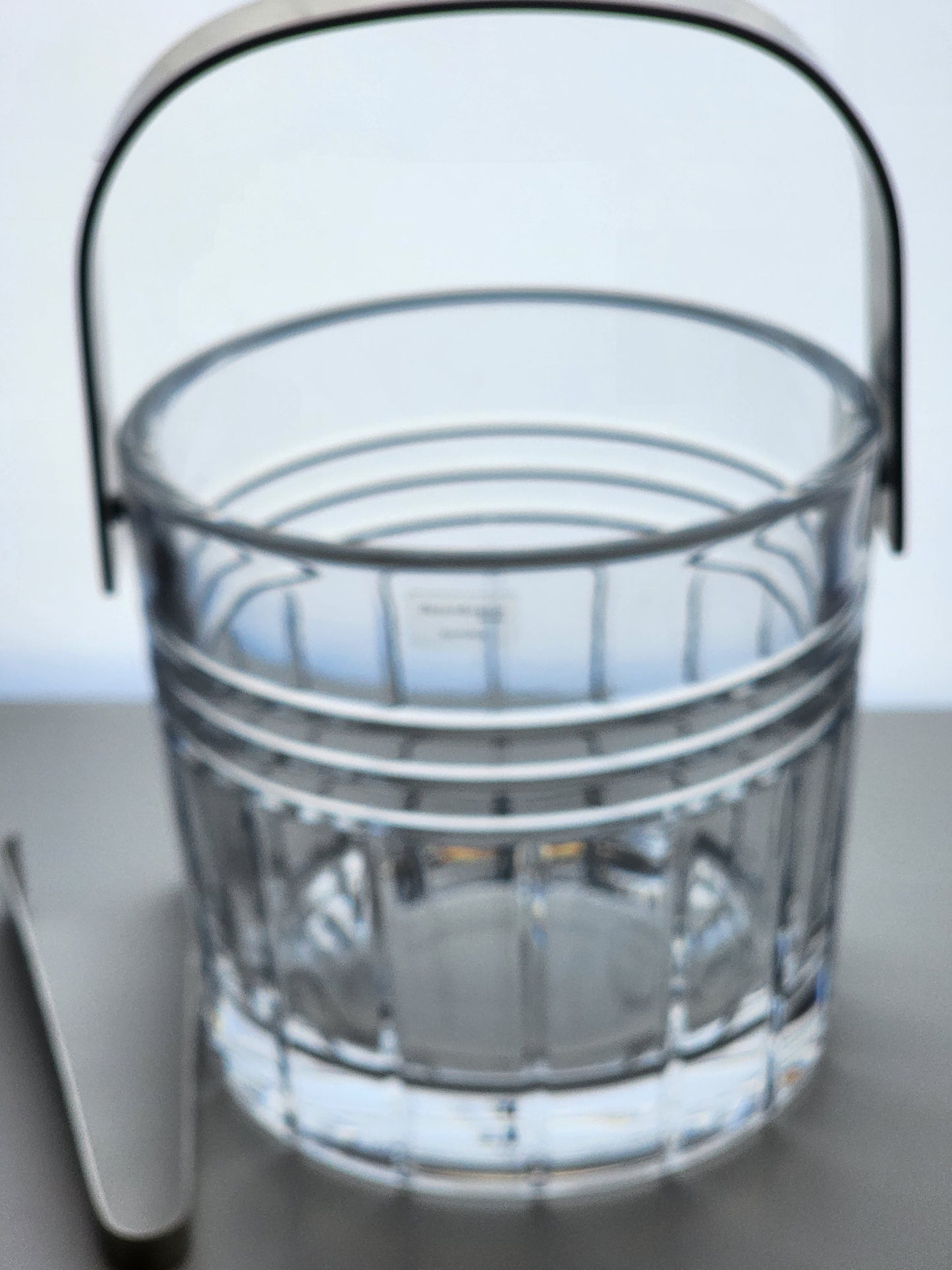 Signed Reed & Barton Glass ice tub , crystal