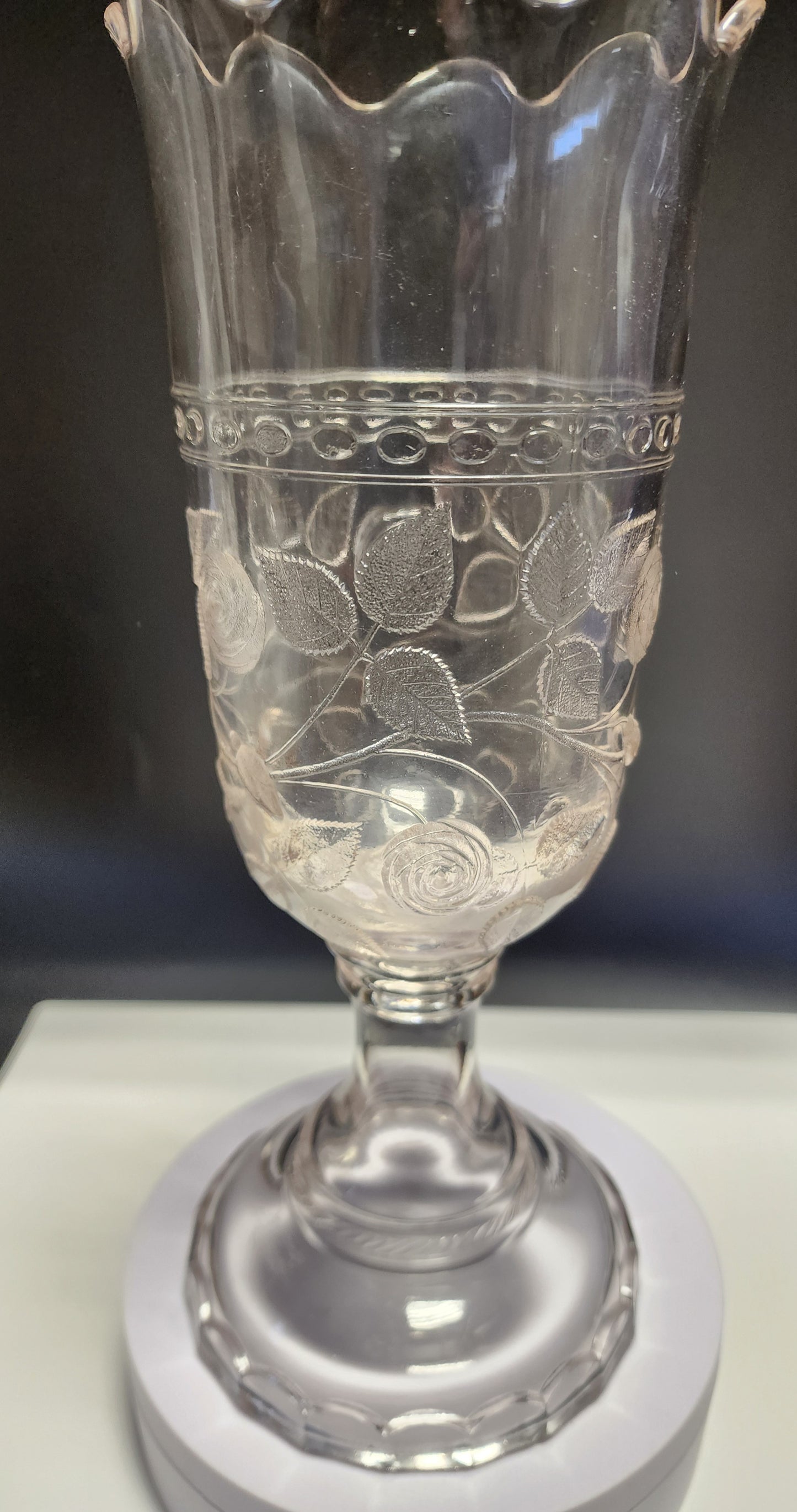 Indiana Glass upright Spooner / celery EPGA