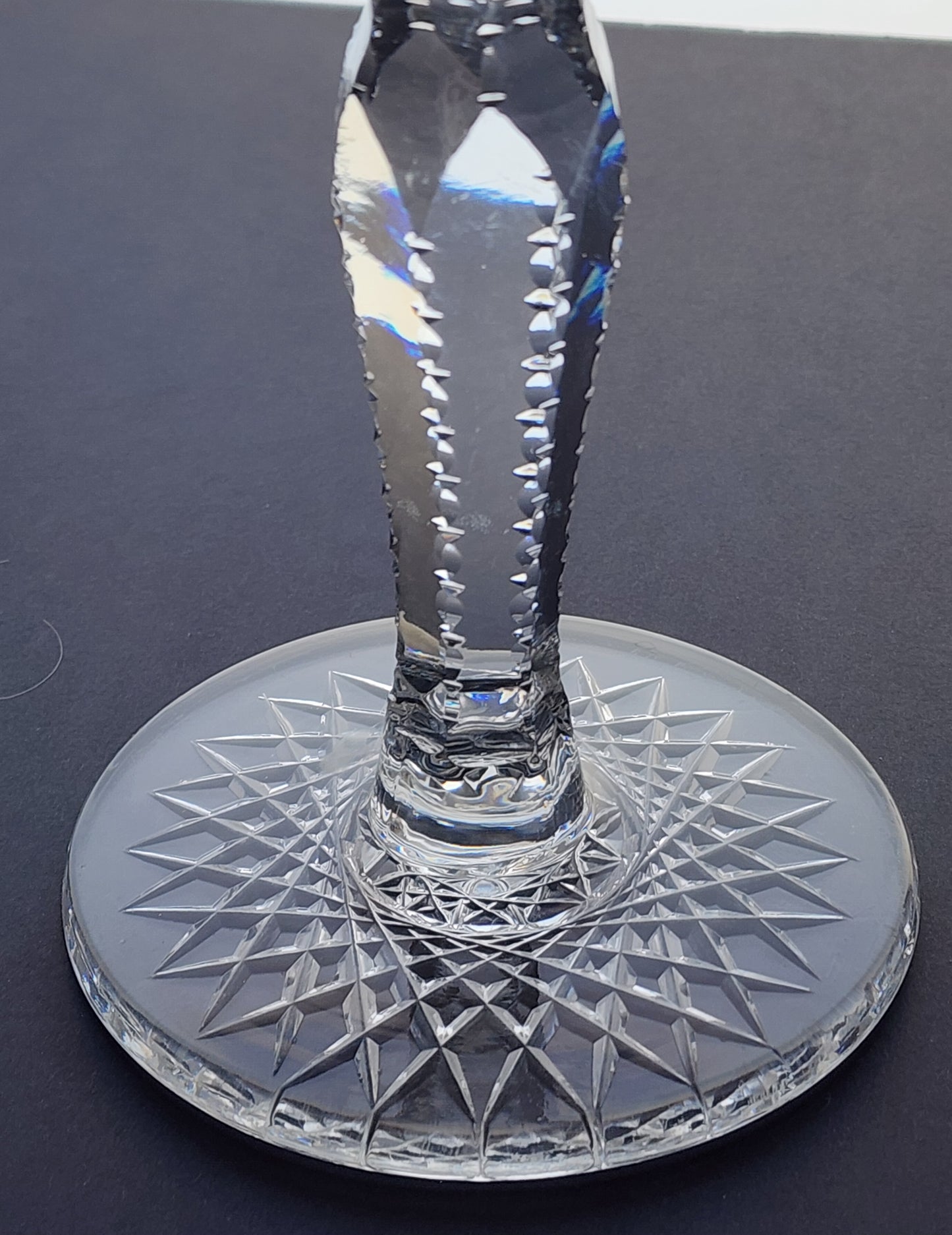 American Brilliant Period Cut Glass compote, Antique c1925
