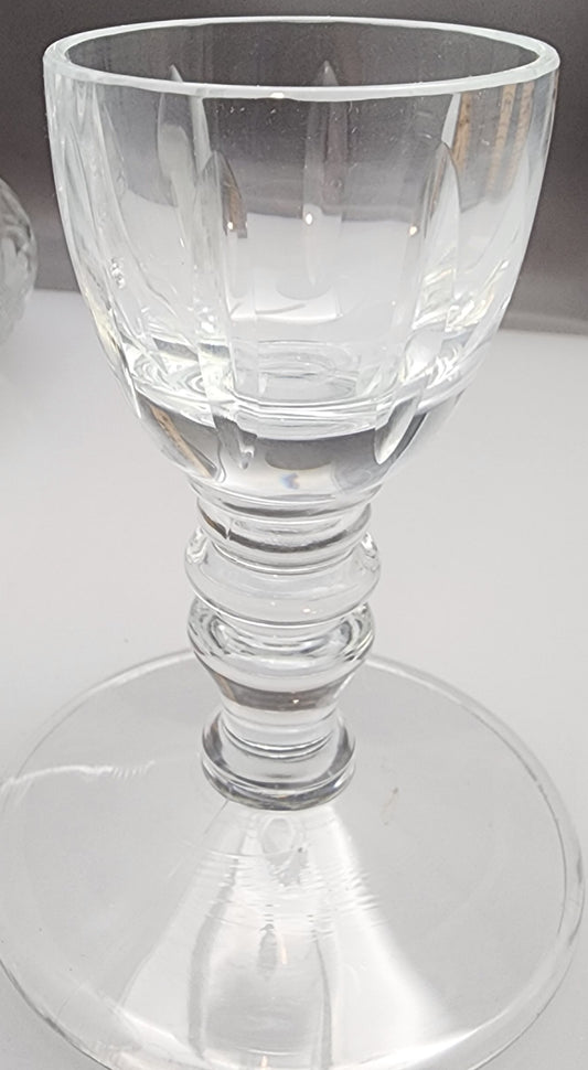 Hand cut glass egg cup