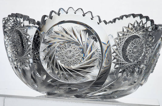 ABP cut glass bowl American E