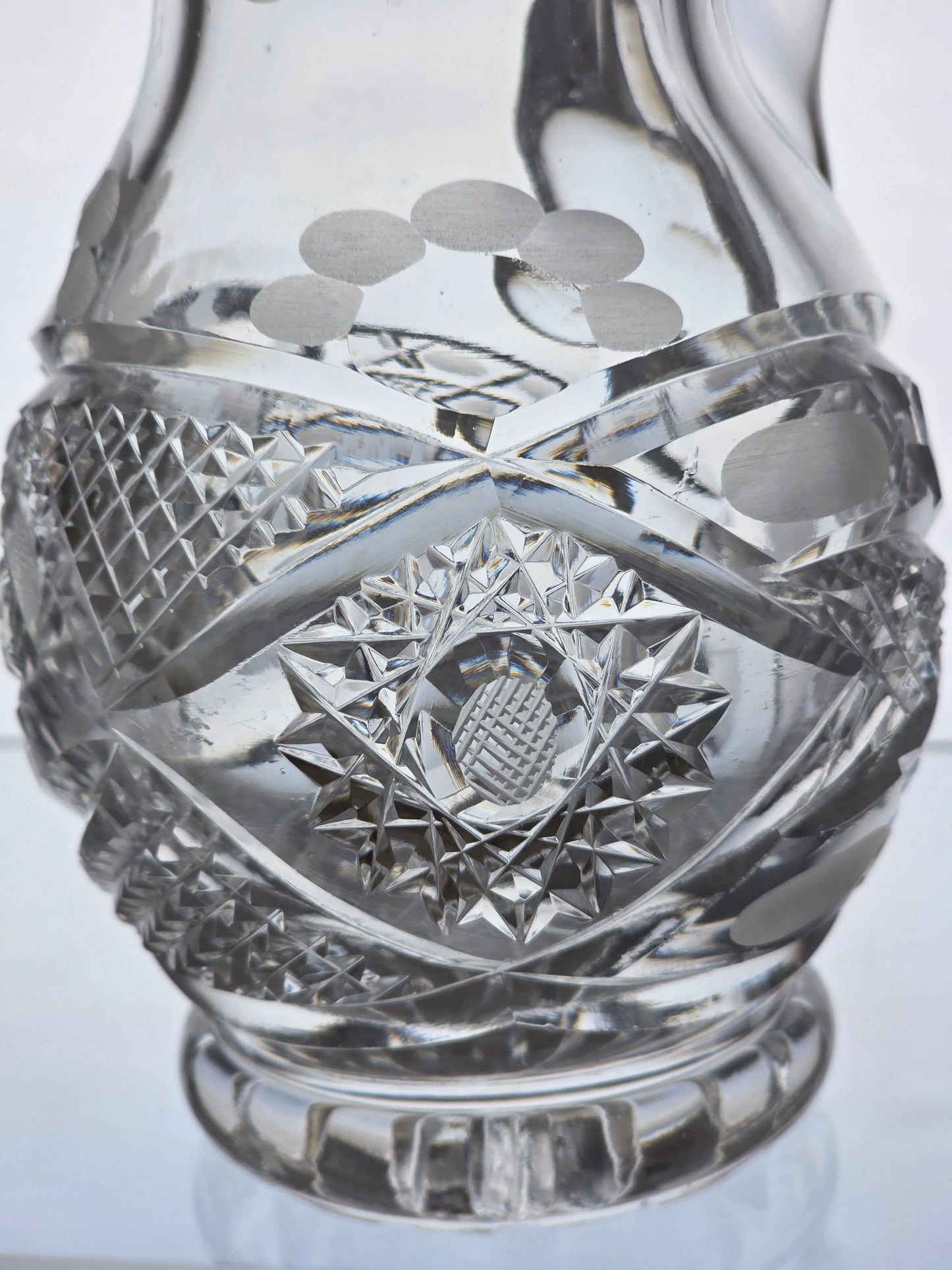 Cut glass small pitcher