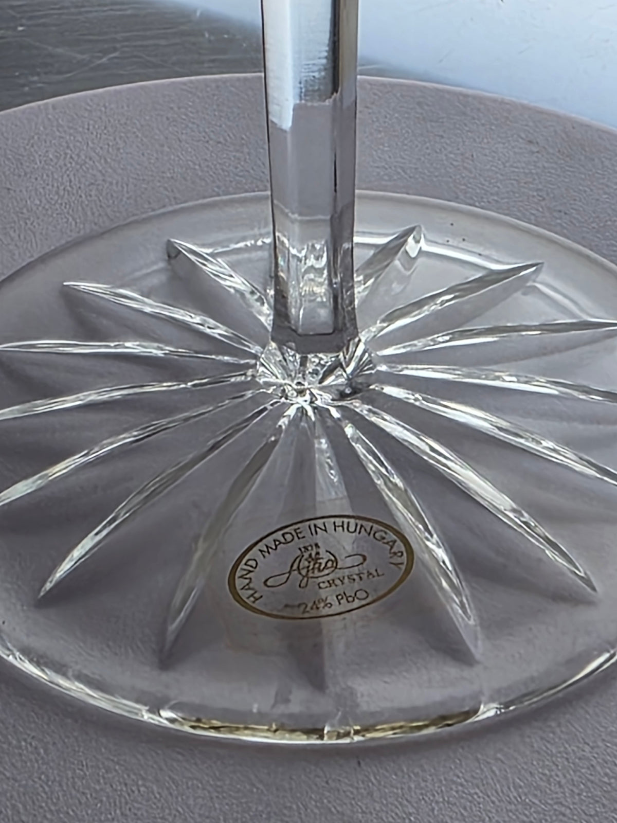 AKA Castille cobalt cut to clear martini glass