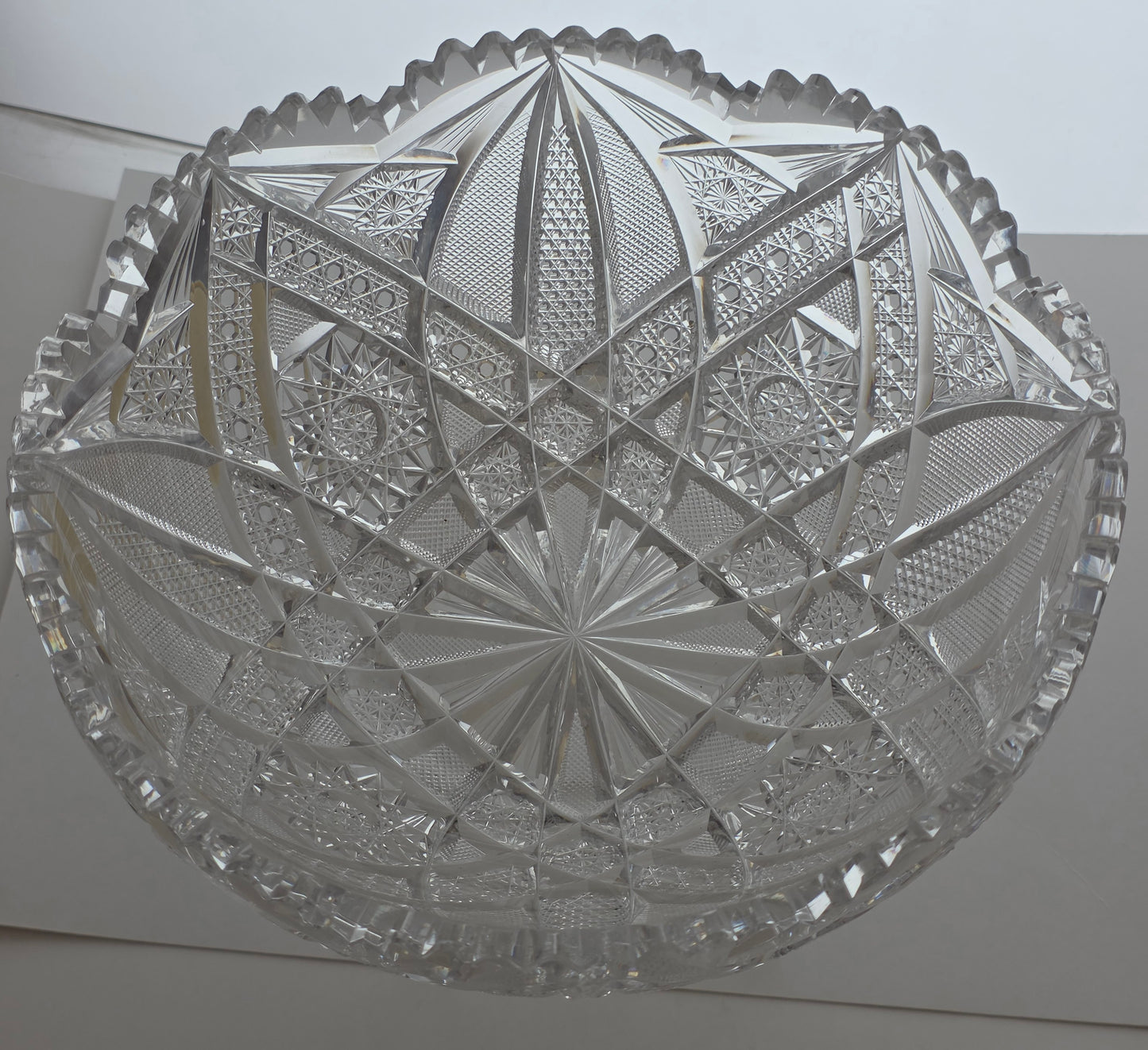 ABP cut glass blown blank bowl American brilliant period 1886 -1915 bob37