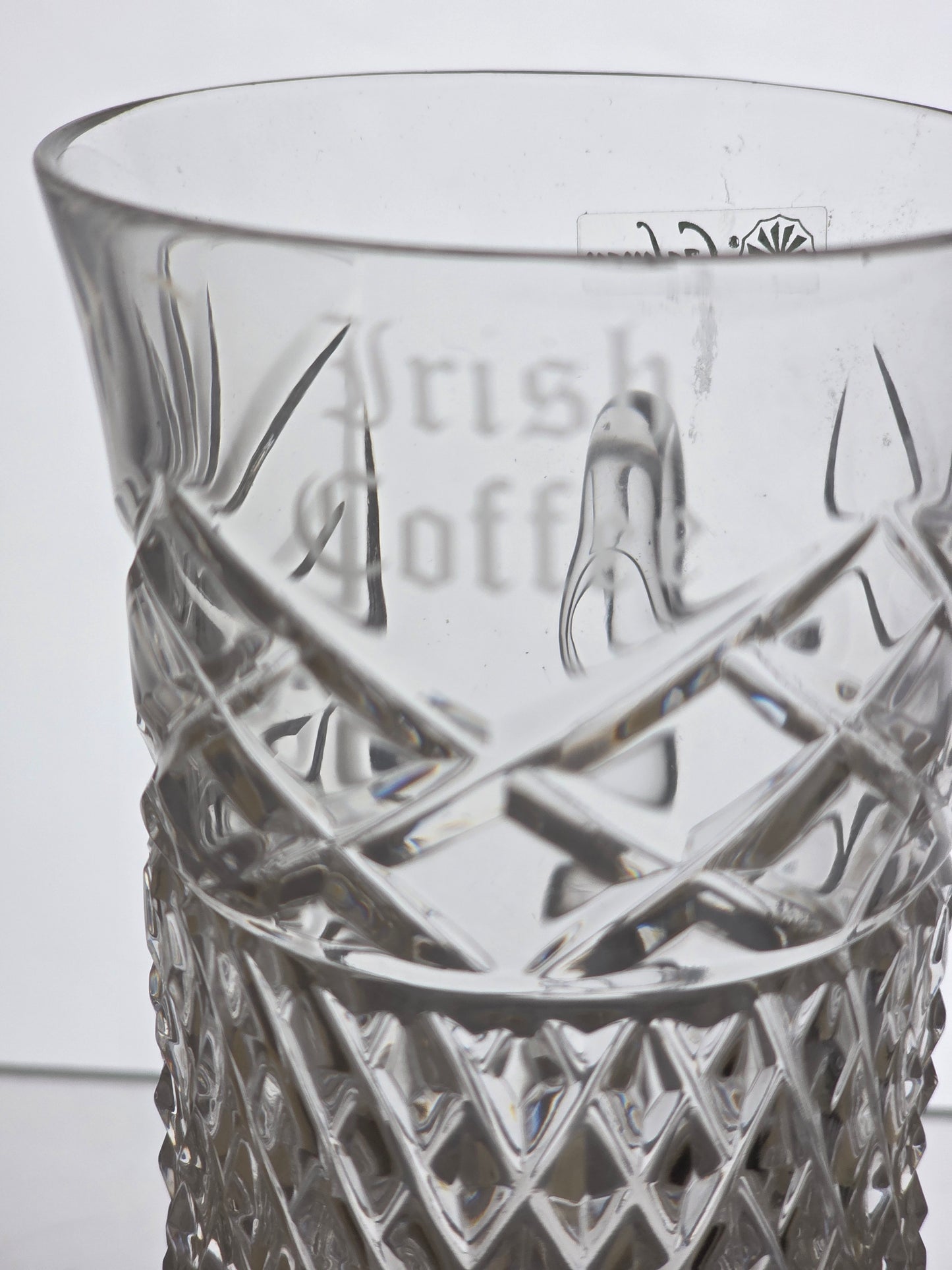 Signed Galway crystal Irish coffee mugs cut glass.