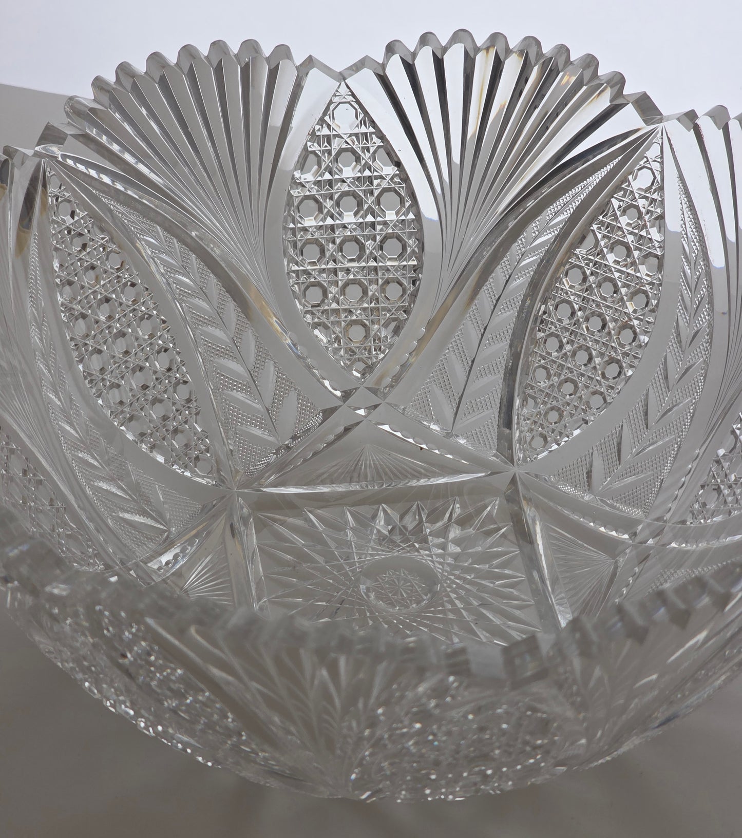 ABP cut glass blown blank bowl American brilliant period 1886 -1915 bob16