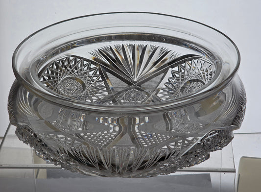 ABP cut glass ceiling light shade American brilliant period 1886 -1916 PA18