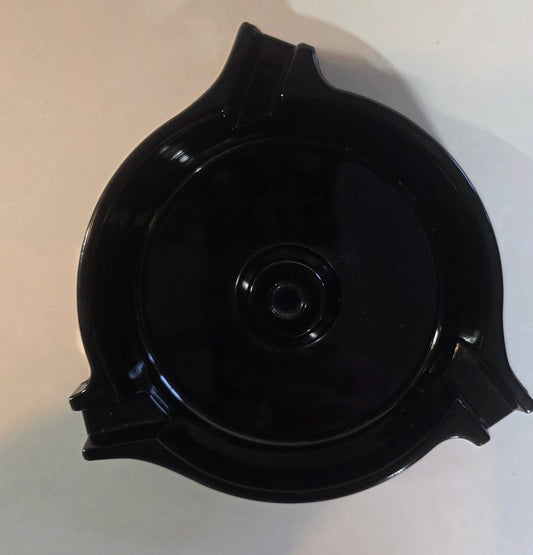 Black glass ashtray 3 slot