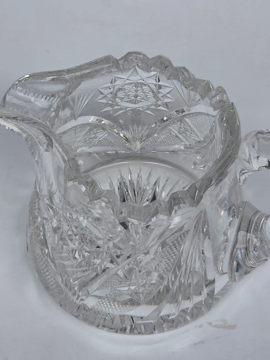 American Brilliant Period hand Cut Glass creamer