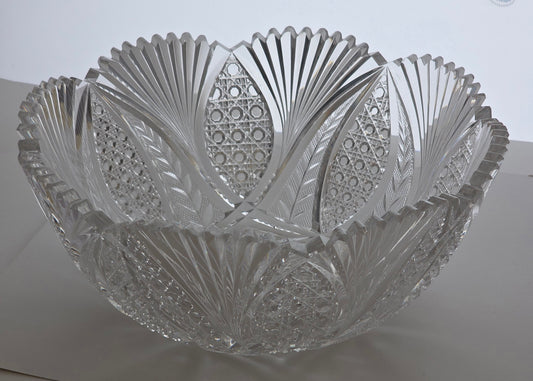 ABP cut glass blown blank bowl American brilliant period 1886 -1915 bob16