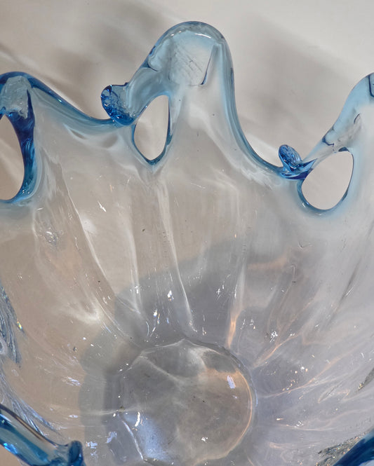 Art glass blue bowl