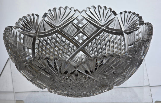 ABP cut glass bowl American brilliant period 1886 -1915 PA4