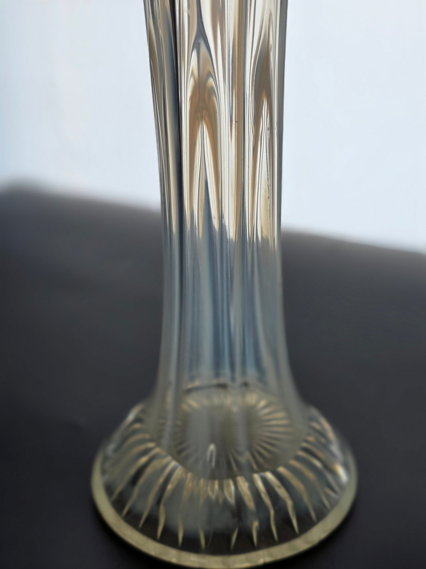 Fenton glass iridescent swung drape vase