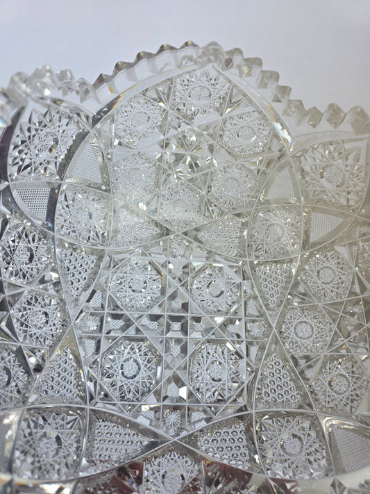 ABP cut glass blown blank bowl American brilliant period 1886 -1915 bob12