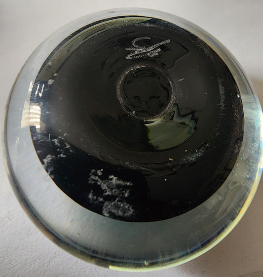 Art glass paperweight signed