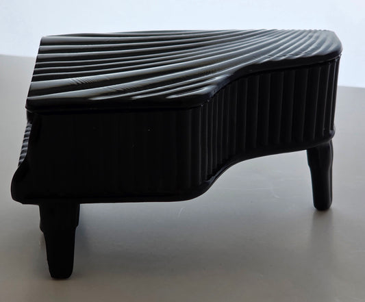 Black glass jewelry box