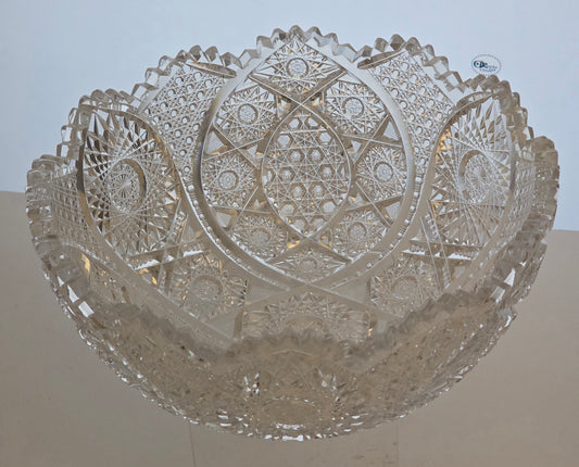 ABP cut glass blown blank bowl American brilliant period 1886 -1915 bob45
