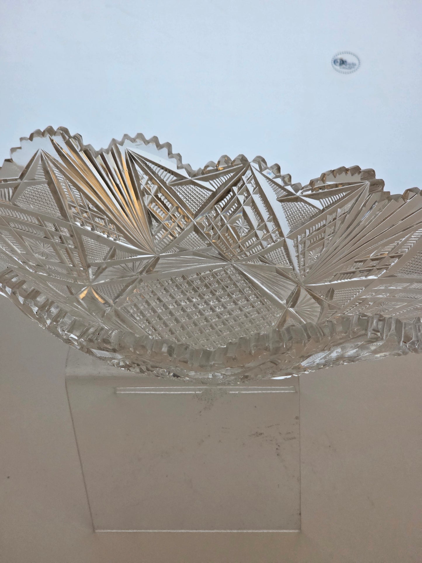 ABP Cut glass oblong shape dish bob49