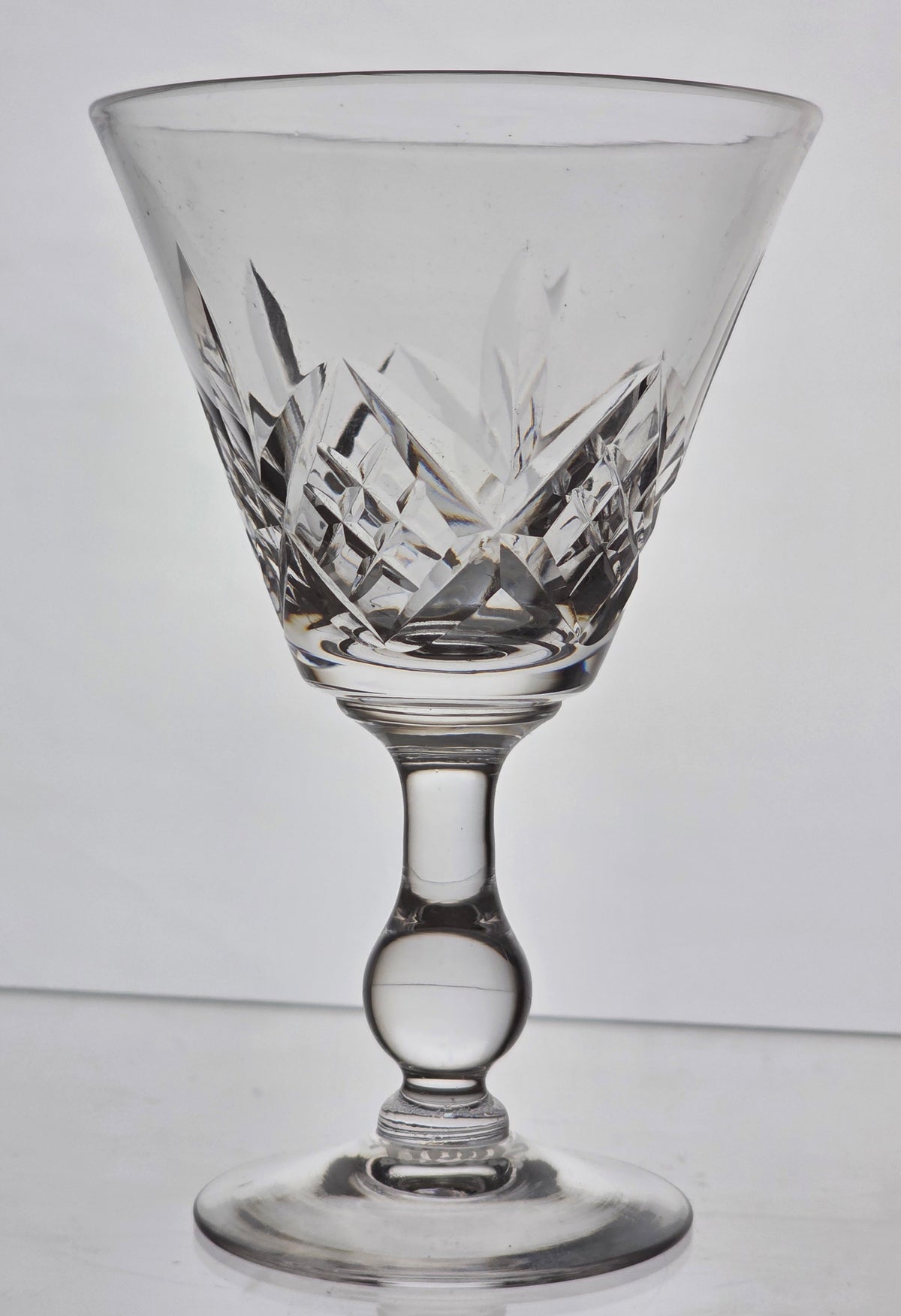 4 Signed Hand Cut Glass Sherry Glengarry Cambridge Stuart