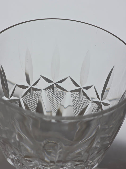 2 Hand Cut glass wines stemware