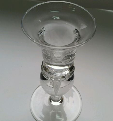 GLASS candle sticks hand blown air trap - O'Rourke crystal awards & gifts abp cut glass