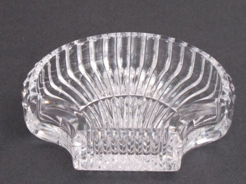 Signed Waterford cut glass Hand Cut dish / tray shell - O'Rourke crystal awards & gifts abp cut glass