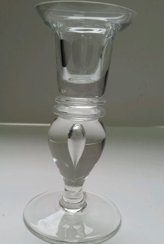 GLASS candle sticks hand blown air trap - O'Rourke crystal awards & gifts abp cut glass