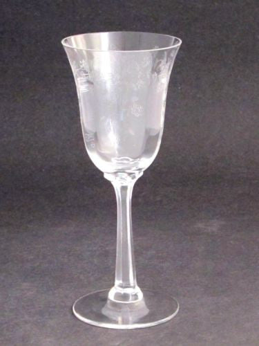 Lenox etched wine glass Castle garden Crystal Made in USA Mt Pleasant PA - O'Rourke crystal awards & gifts abp cut glass
