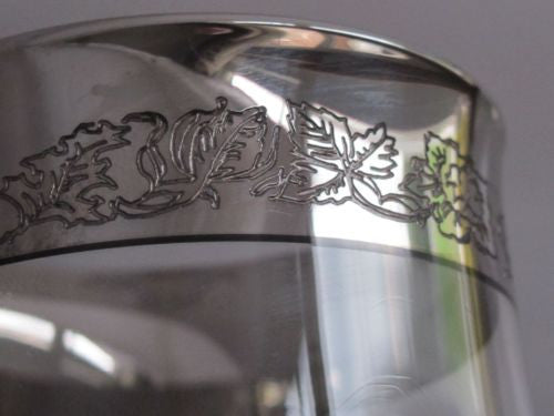 Lenox etched wine glass .7" platinum band Crystal Made in USA Mt Pleasant PA - O'Rourke crystal awards & gifts abp cut glass