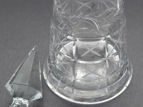 Hand Cut glass decanter floral and miter cut - O'Rourke crystal awards & gifts abp cut glass