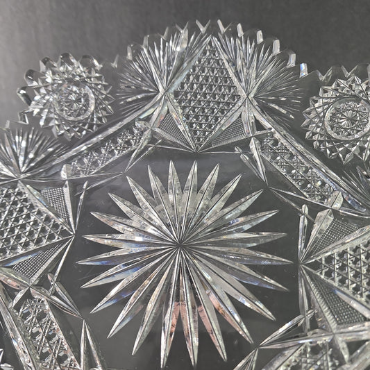 ABP cut glass Signed Hoare plate antique crystal