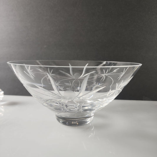 Cut Glass bowl Lenox USA crystal Hand cut