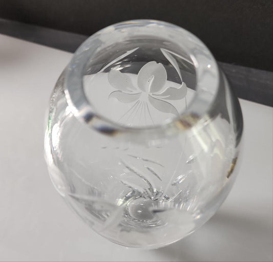 Lenox Cut glass Crystal vase Signed