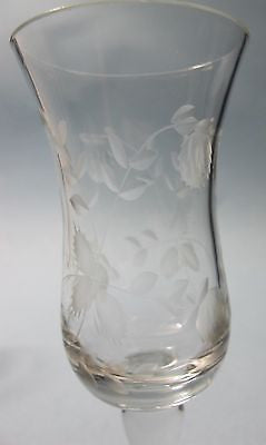 wheel cut etched liquer glass Hand cut - O'Rourke crystal awards & gifts abp cut glass