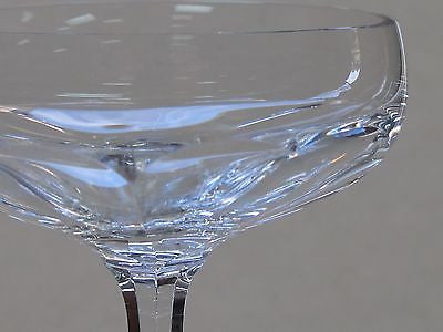 Cut glass champagne / desserts fluted panel pieces Signed - O'Rourke crystal awards & gifts abp cut glass