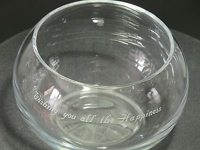 Wishing you'll the Happiness ,lead crystal bowl Mouth blown, gift - O'Rourke crystal awards & gifts abp cut glass
