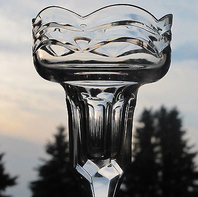 CUT GLASS pair candle sticks - O'Rourke crystal awards & gifts abp cut glass