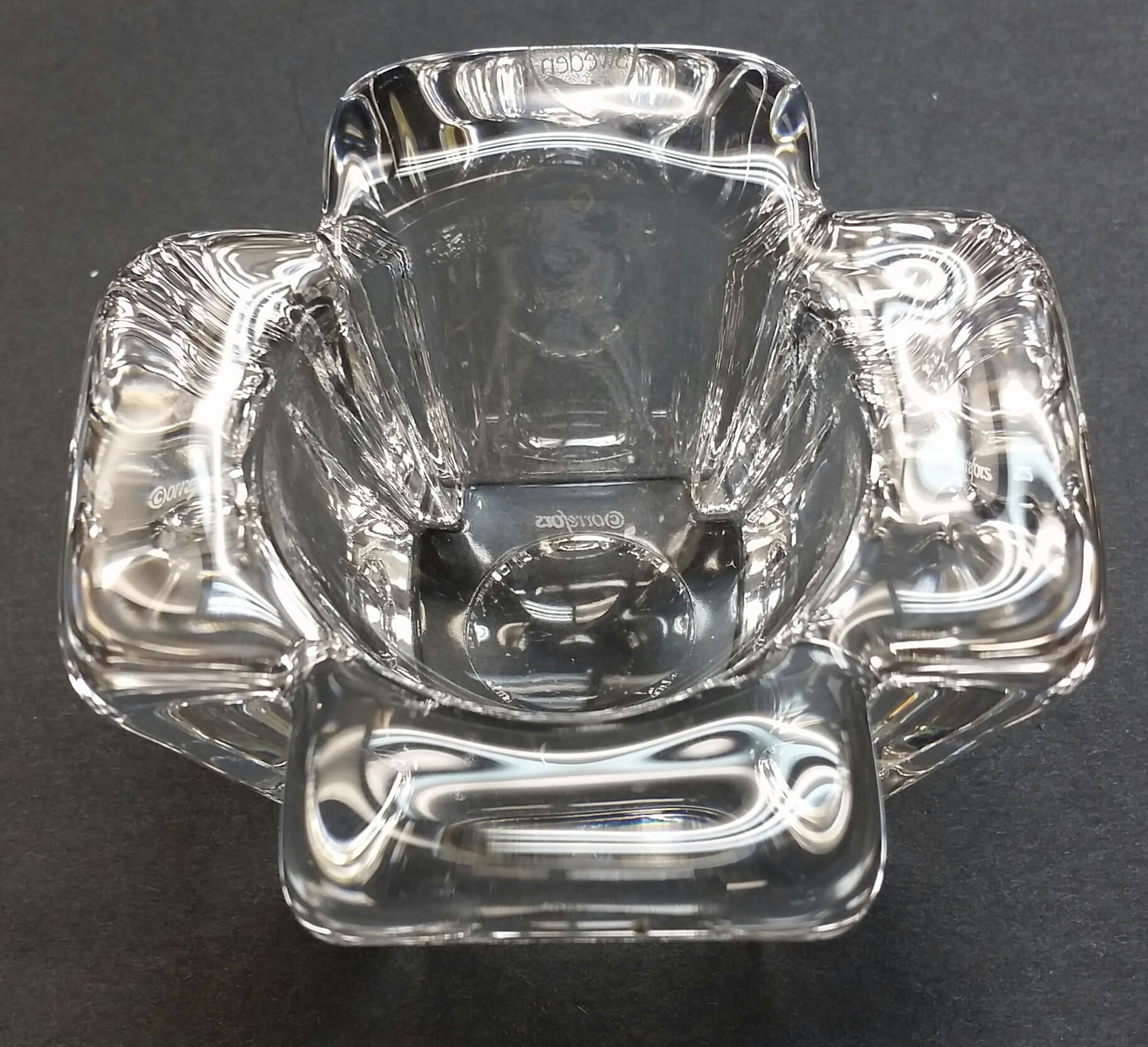Signed orrefors votive candle holder, CRYSTAL - O'Rourke crystal awards & gifts abp cut glass